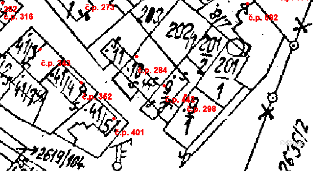Lanžhot 442 na parcele st. 10 v KÚ Lanžhot, Katastrální mapa