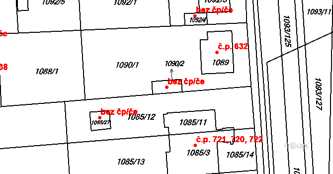 Chropyně 39009441 na parcele st. 1090/2 v KÚ Chropyně, Katastrální mapa