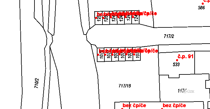 Broumov 40070441 na parcele st. 1077 v KÚ Broumov, Katastrální mapa