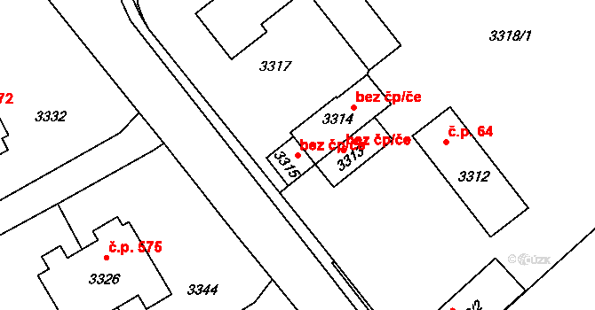 Orlová 42014441 na parcele st. 3315 v KÚ Orlová, Katastrální mapa