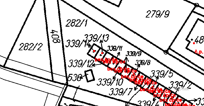 Lenora 42321441 na parcele st. 339/13 v KÚ Lenora, Katastrální mapa