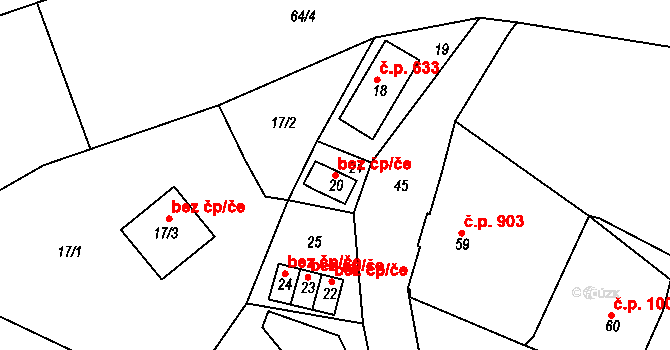 Smržovka 44190441 na parcele st. 20 v KÚ Smržovka, Katastrální mapa