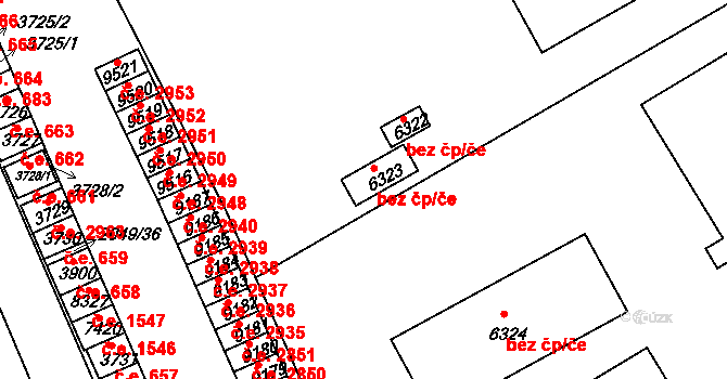 Hodonín 44821441 na parcele st. 6323 v KÚ Hodonín, Katastrální mapa