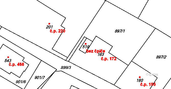 Libhošť 44830441 na parcele st. 519 v KÚ Libhošť, Katastrální mapa