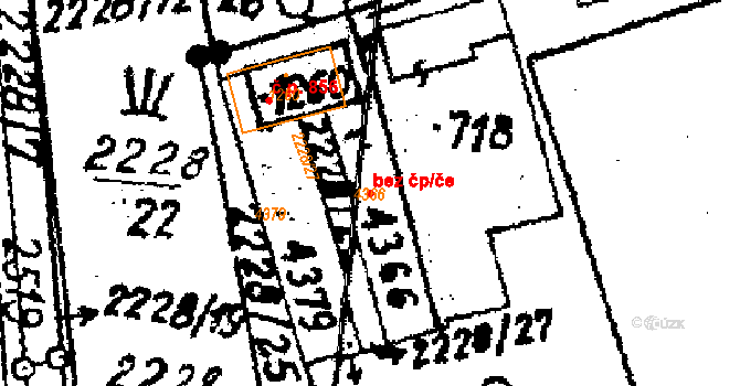 Libina 44902441 na parcele st. 718 v KÚ Horní Libina, Katastrální mapa