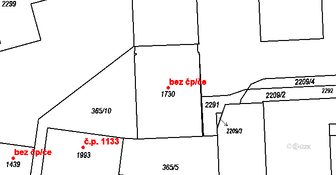 Úpice 44992441 na parcele st. 1730 v KÚ Úpice, Katastrální mapa