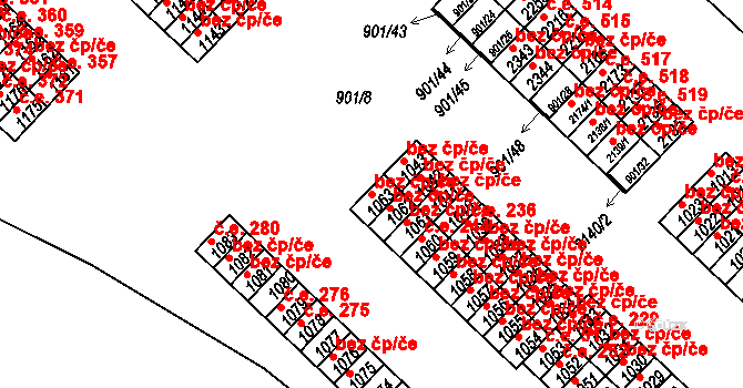 Pacov 45275441 na parcele st. 1063 v KÚ Pacov, Katastrální mapa