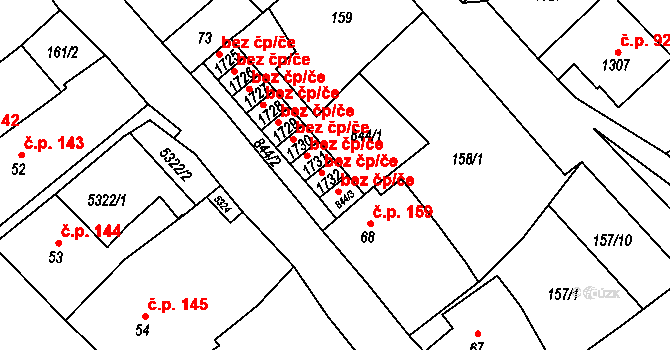 Jáchymov 45802441 na parcele st. 1732 v KÚ Jáchymov, Katastrální mapa
