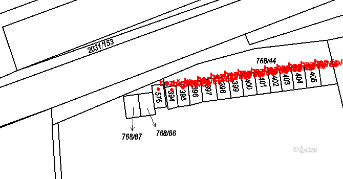 Merklín 46230441 na parcele st. 394 v KÚ Merklín u Přeštic, Katastrální mapa
