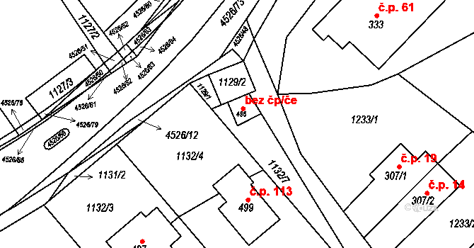 Litomyšl 46415441 na parcele st. 436 v KÚ Pohodlí, Katastrální mapa