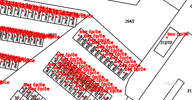 Liberec 47019441 na parcele st. 283/95 v KÚ Růžodol I, Katastrální mapa