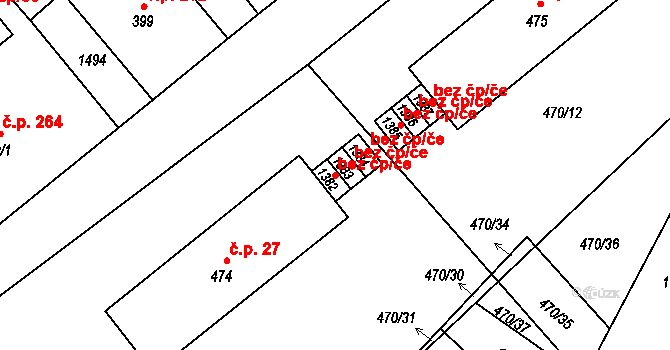 Žacléř 47911441 na parcele st. 1382 v KÚ Žacléř, Katastrální mapa