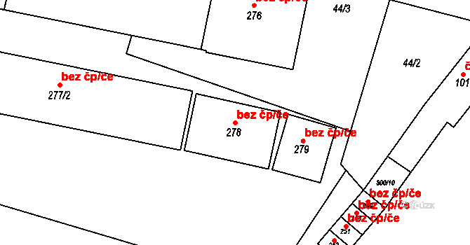 Hospozín 48666441 na parcele st. 278 v KÚ Hospozín, Katastrální mapa
