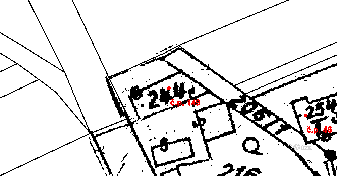 Chodská Lhota 149 na parcele st. 244 v KÚ Chodská Lhota, Katastrální mapa