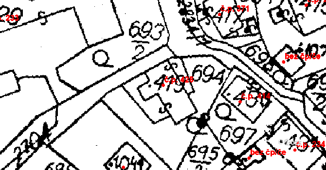 Libina 428 na parcele st. 5575 v KÚ Horní Libina, Katastrální mapa
