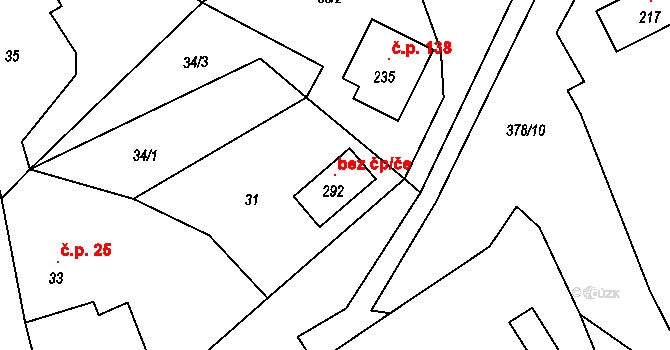 Merklín 100064442 na parcele st. 292 v KÚ Merklín u Karlových Var, Katastrální mapa
