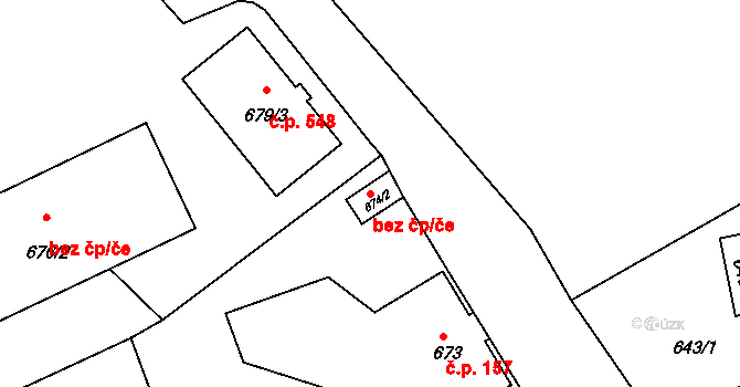 Liberec 40819442 na parcele st. 674/2 v KÚ Horní Růžodol, Katastrální mapa