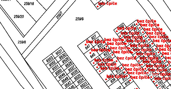 Slavonice 42312442 na parcele st. 847 v KÚ Slavonice, Katastrální mapa