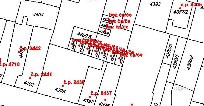 Prostějov 47676442 na parcele st. 4395/7 v KÚ Prostějov, Katastrální mapa