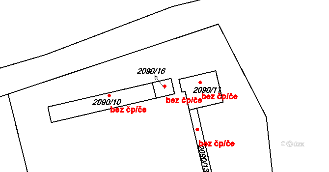 Jablonec nad Nisou 49435442 na parcele st. 2090/16 v KÚ Mšeno nad Nisou, Katastrální mapa