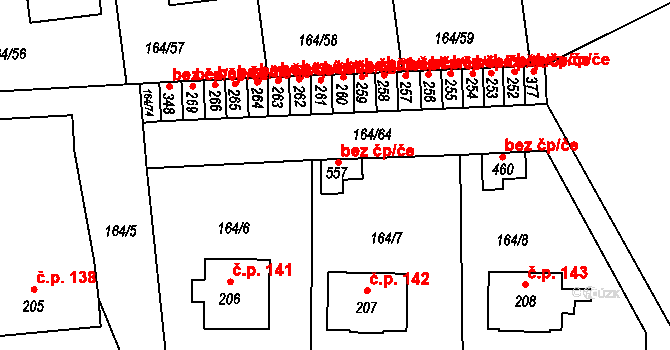 Litomyšl 50678442 na parcele st. 557 v KÚ Záhraď, Katastrální mapa