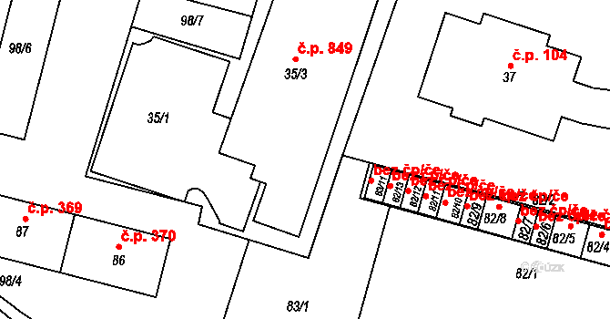 Miřetice u Klášterce nad Ohří 787, Klášterec nad Ohří na parcele st. 35/3 v KÚ Miřetice u Klášterce nad Ohří, Katastrální mapa
