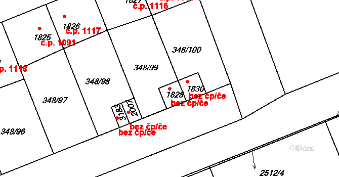 Dobříš 38601443 na parcele st. 1828 v KÚ Dobříš, Katastrální mapa