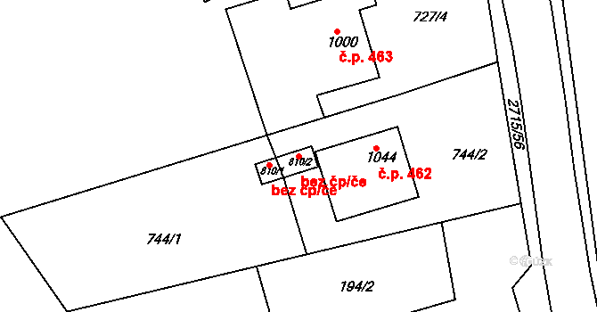 Milotice 38740443 na parcele st. 810/2 v KÚ Milotice u Kyjova, Katastrální mapa