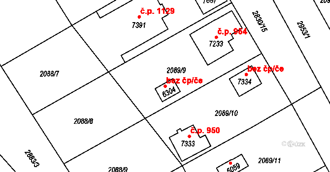 Chrudim 41429443 na parcele st. 6304 v KÚ Chrudim, Katastrální mapa