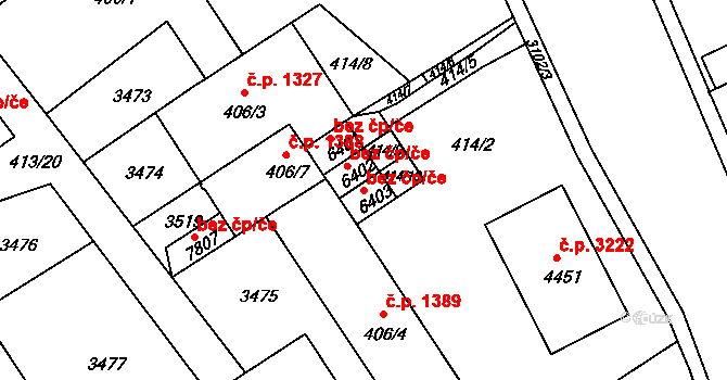 Kroměříž 42552443 na parcele st. 6403 v KÚ Kroměříž, Katastrální mapa