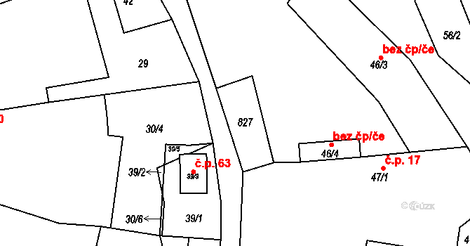Bílá Lhota 47401443 na parcele st. 46/2 v KÚ Řimice, Katastrální mapa