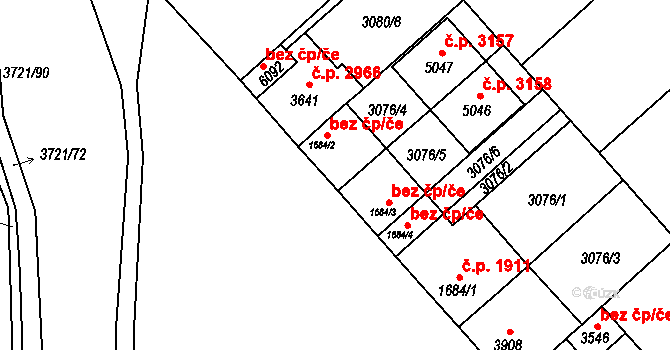 Břeclav 47945443 na parcele st. 1684/2 v KÚ Břeclav, Katastrální mapa
