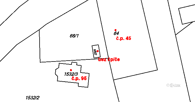 Kanice 85205443 na parcele st. 66/2 v KÚ Kanice u Domažlic, Katastrální mapa