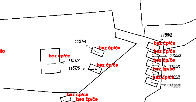 Bystřice nad Pernštejnem 100874444 na parcele st. 1157/4 v KÚ Domanín u Bystřice nad Pernštejnem, Katastrální mapa