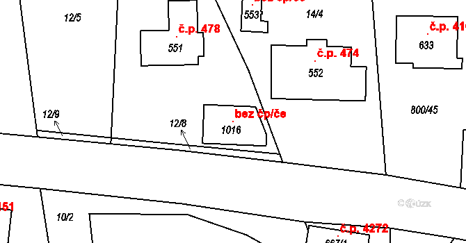 Jablonec nad Nisou 103327444 na parcele st. 1016 v KÚ Kokonín, Katastrální mapa