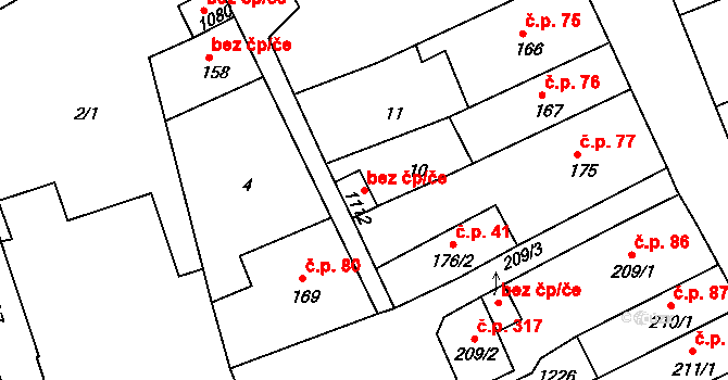 Broumov 40066444 na parcele st. 1112 v KÚ Broumov, Katastrální mapa