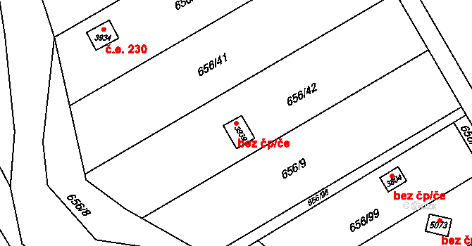 Hranice 50255444 na parcele st. 3939 v KÚ Hranice, Katastrální mapa