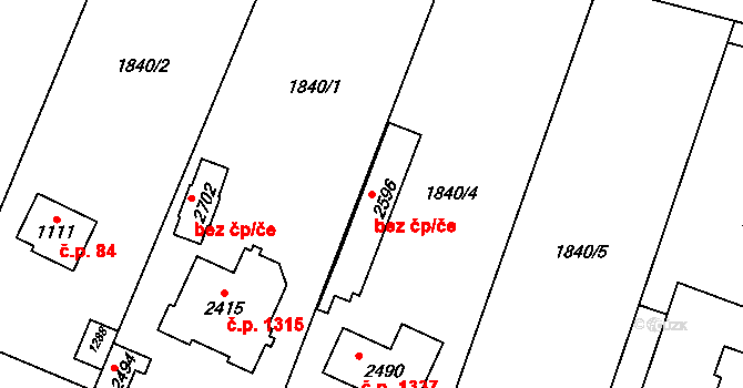 Třebechovice pod Orebem 90148444 na parcele st. 2596 v KÚ Třebechovice pod Orebem, Katastrální mapa