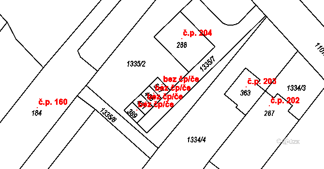 Šebetov 96855444 na parcele st. 517 v KÚ Šebetov, Katastrální mapa