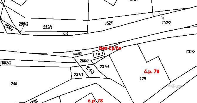 Peřimov 99204444 na parcele st. 251 v KÚ Peřimov, Katastrální mapa