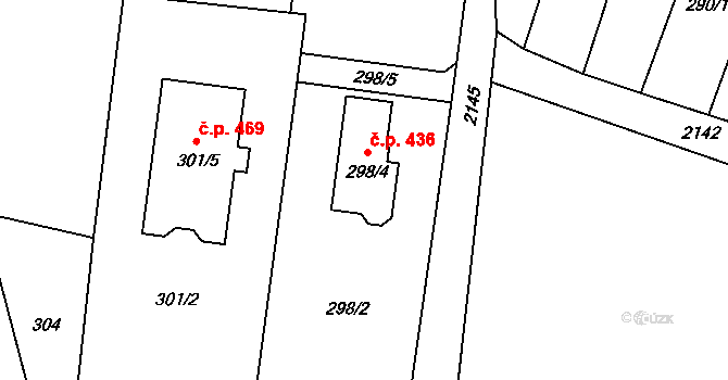 Oblekovice 436, Znojmo na parcele st. 298/4 v KÚ Oblekovice, Katastrální mapa