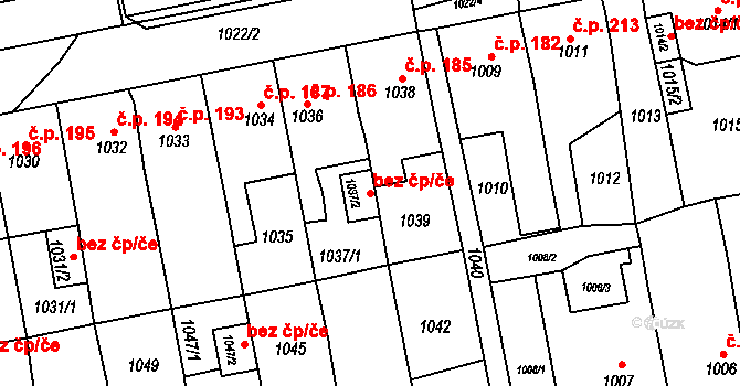 Klášterec nad Ohří 39121445 na parcele st. 1037/2 v KÚ Miřetice u Klášterce nad Ohří, Katastrální mapa