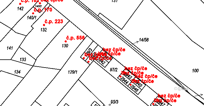 Brno 39468445 na parcele st. 2941 v KÚ Jundrov, Katastrální mapa