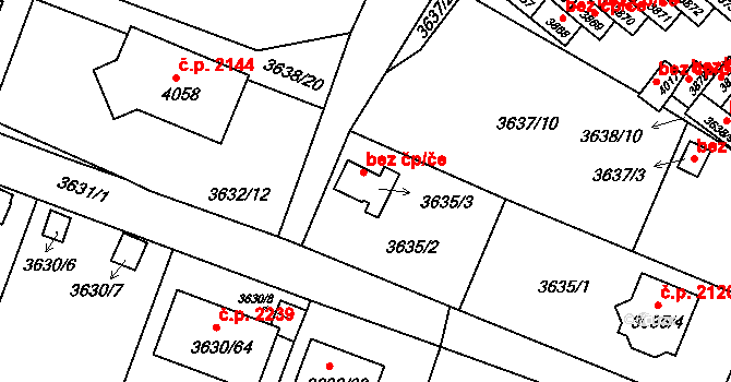 Tachov 42499445 na parcele st. 3635/3 v KÚ Tachov, Katastrální mapa