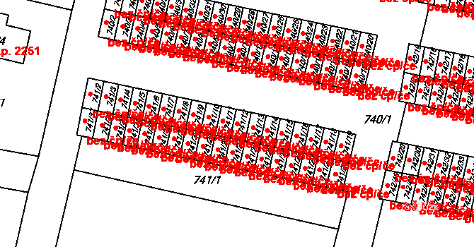 Sokolov 42974445 na parcele st. 741/12 v KÚ Sokolov, Katastrální mapa