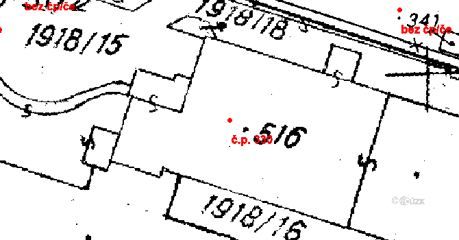 Černošín 330 na parcele st. 516 v KÚ Černošín, Katastrální mapa