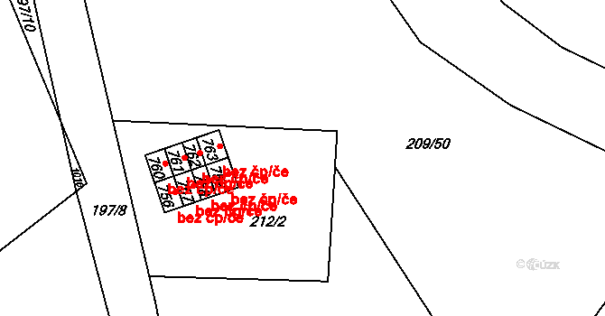 Košťany 45100446 na parcele st. 763 v KÚ Košťany, Katastrální mapa