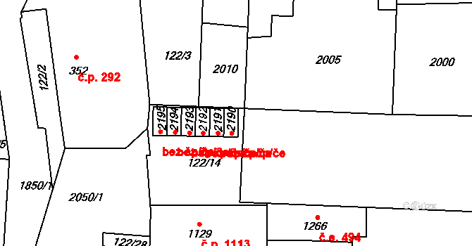 Unhošť 50017446 na parcele st. 2190 v KÚ Unhošť, Katastrální mapa