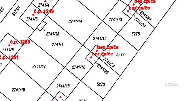 Rychnov nad Kněžnou 38484447 na parcele st. 2741/29 v KÚ Rychnov nad Kněžnou, Katastrální mapa