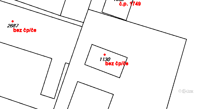 Přelouč 42024447 na parcele st. 1130 v KÚ Přelouč, Katastrální mapa